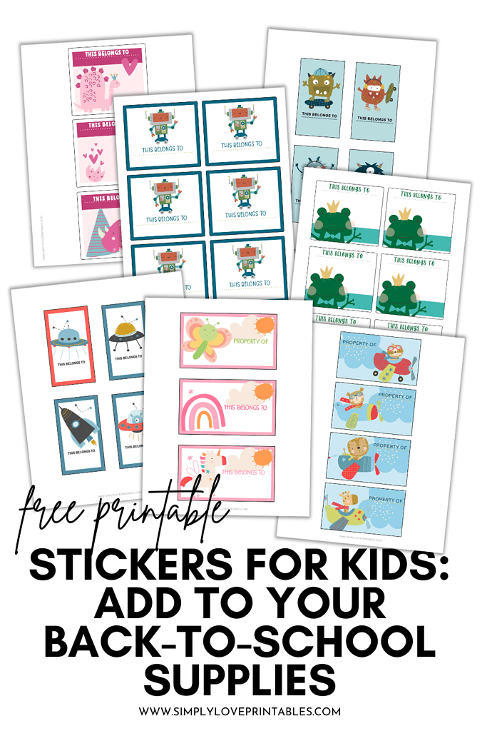 Simply Love Printables Stickers for Kids