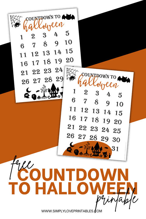 Free Countdown to Halloween Printable | Simply Love Printables