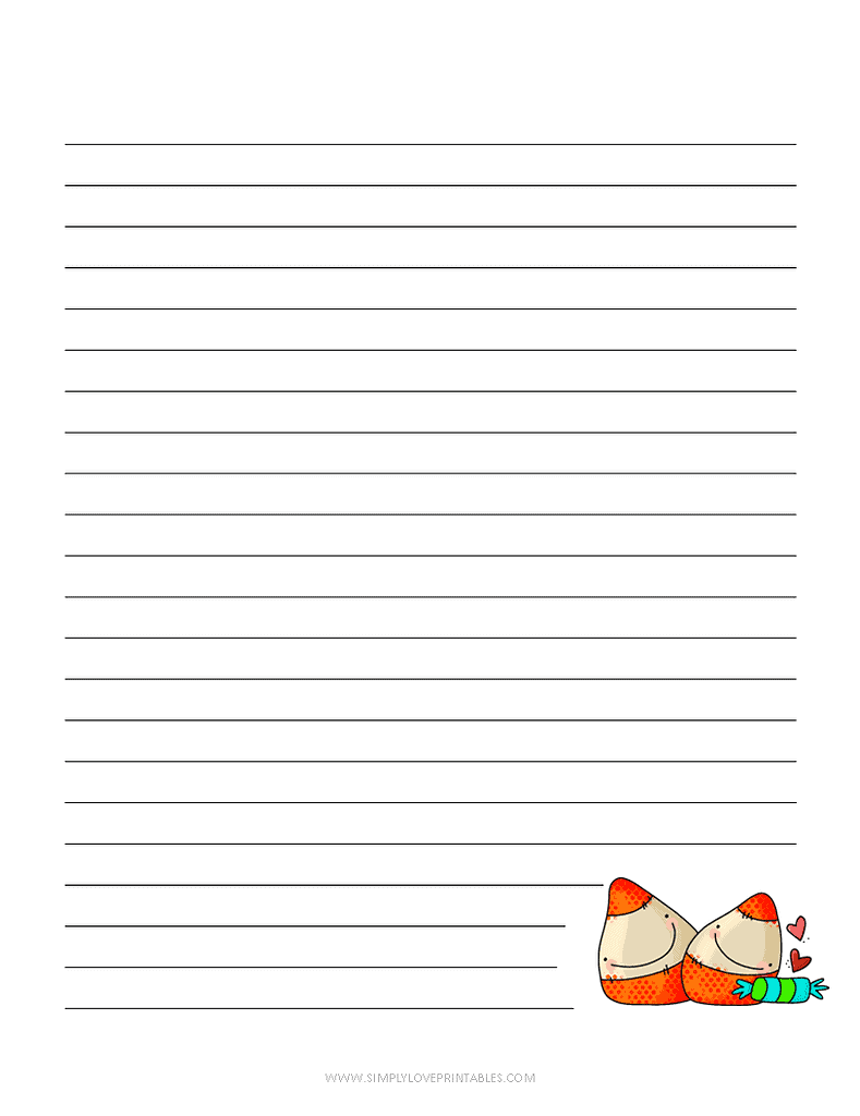 Simply Love Printables Halloween Lined Journal Candy Corn