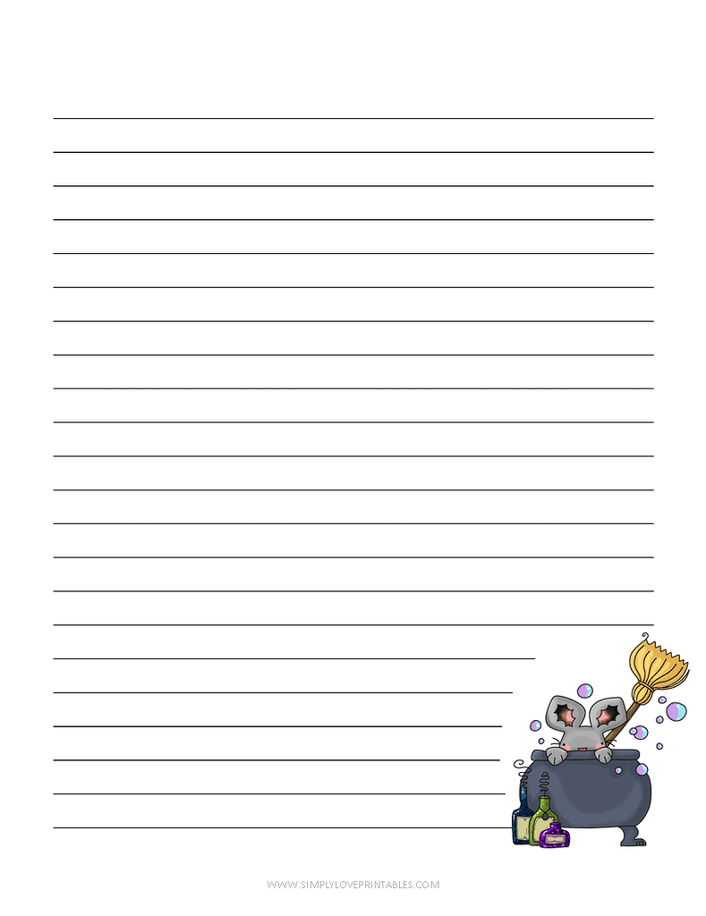 Simply Love Printables Halloween Lined Journal Mouse