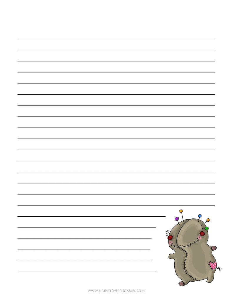Simply Love Printables Halloween Lined Journal Pins