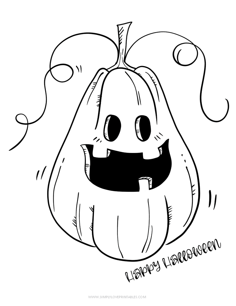 Simply Love Printables Halloween Coloring Pages 1
