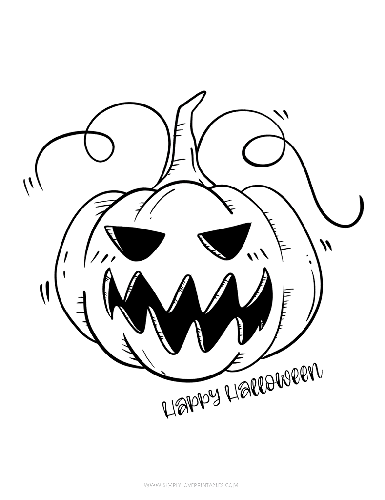 Simply Love Printables Halloween Coloring Pages 6