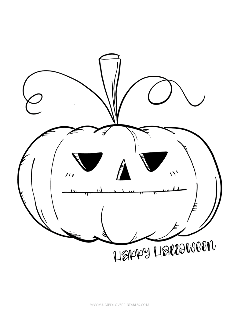 Simply Love Printables Halloween Coloring Pages 7
