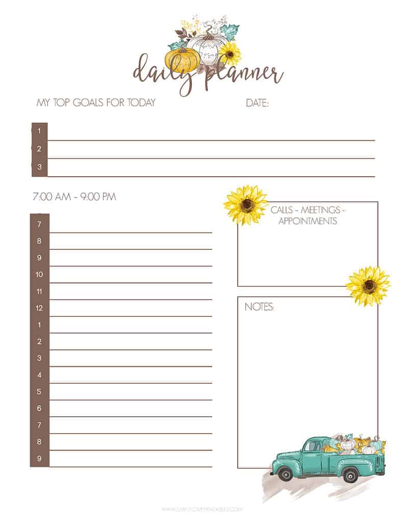 Simply Love Printables November Daily Planner