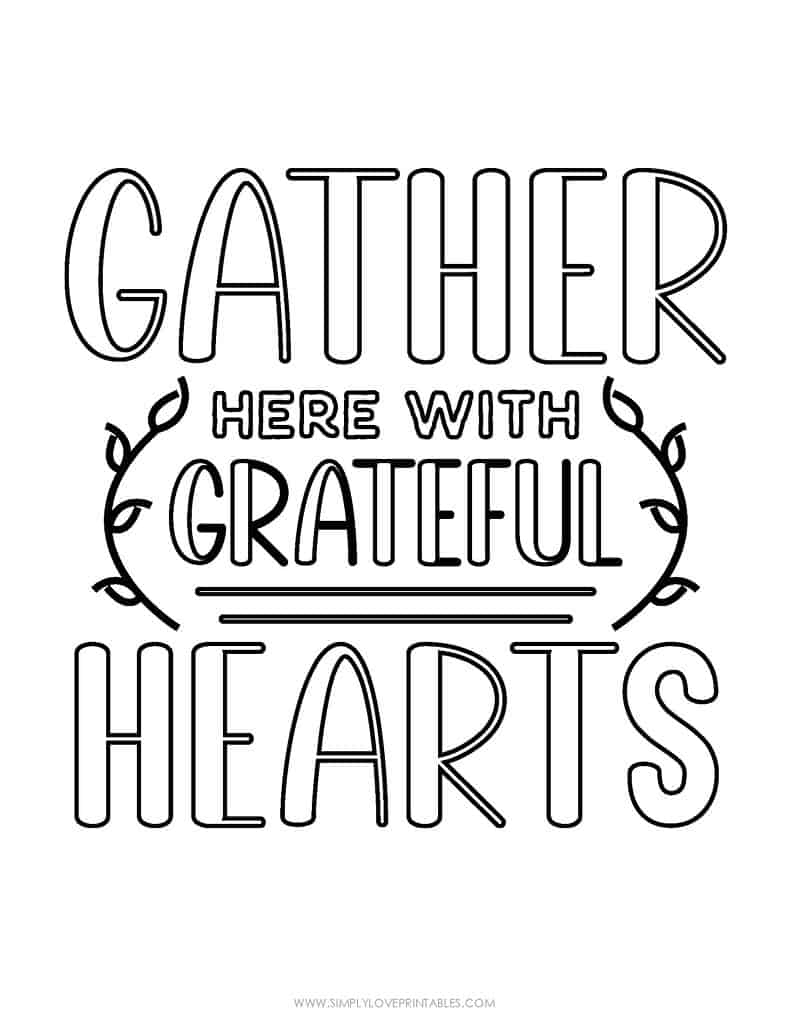 Simply Love Printables Cute Coloring Thanksgiving Pages 2022