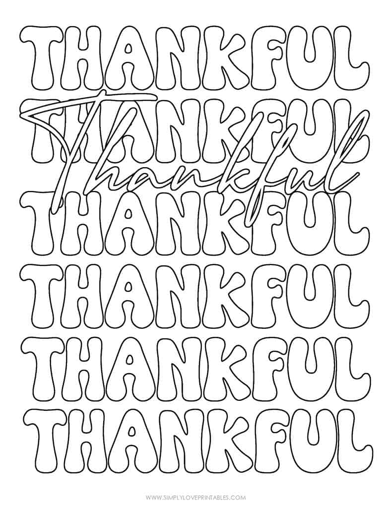 Simply Love Printables Cute Coloring Thanksgiving Pages 2022