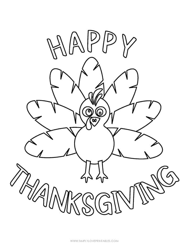 Simply Love Printables Cute Coloring Thanksgiving Pages 2022