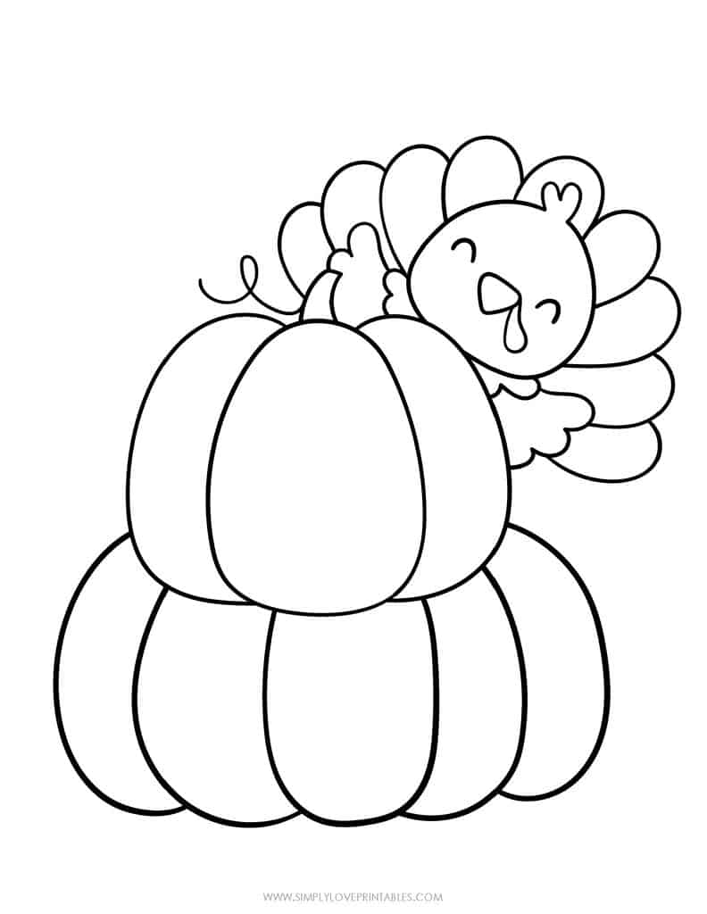 Simply Love Printables Cute Coloring Thanksgiving Pages 2022
