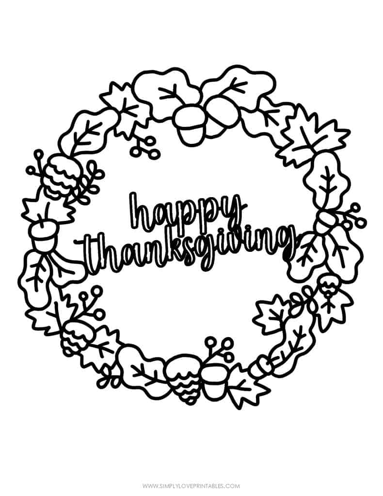 Simply Love Printables Cute Coloring Thanksgiving Pages 2022