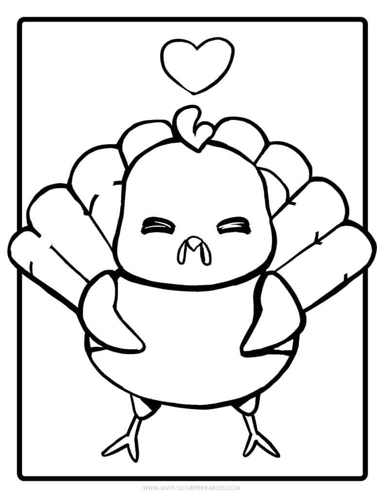Simply Love Printables Cute Coloring Thanksgiving Pages 2022