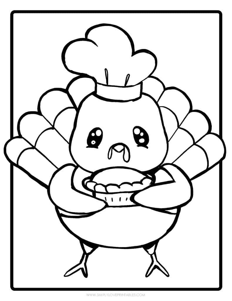 Simply Love Printables Cute Coloring Thanksgiving Pages 2022