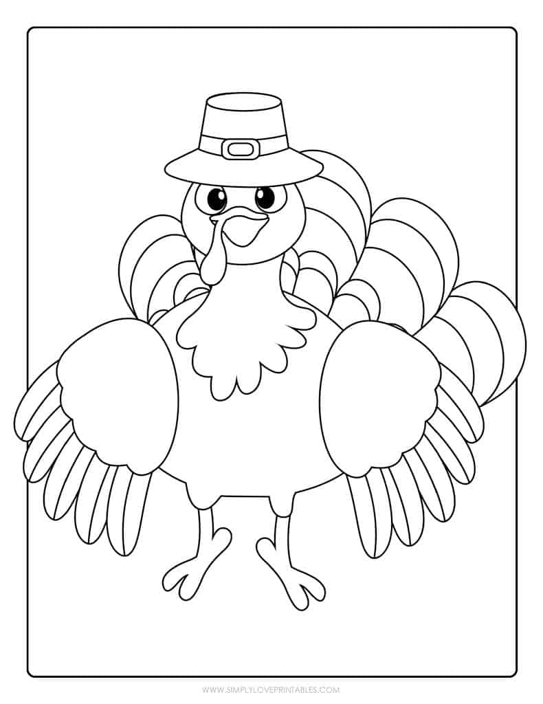 Simply Love Printables Cute Coloring Thanksgiving Pages 2022