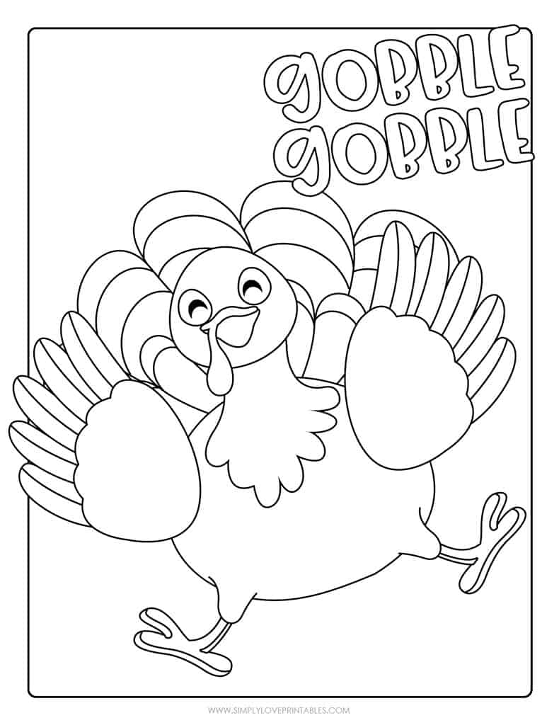 Simply Love Printables Cute Coloring Thanksgiving Pages 2022