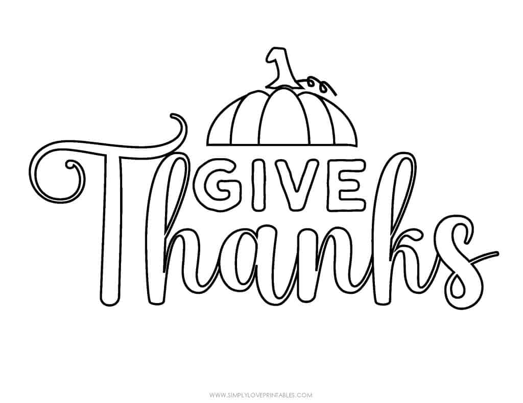 Simply Love Printables Cute Coloring Thanksgiving Pages 2022
