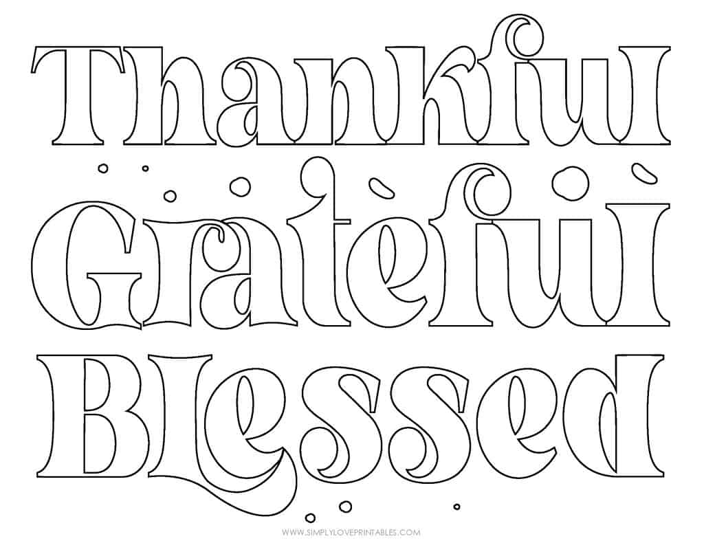 Simply Love Printables Cute Coloring Thanksgiving Pages 2022