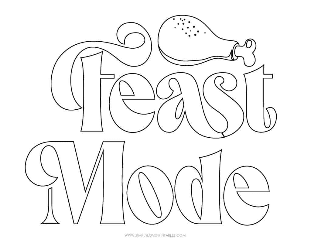Simply Love Printables Cute Coloring Thanksgiving Pages 2022