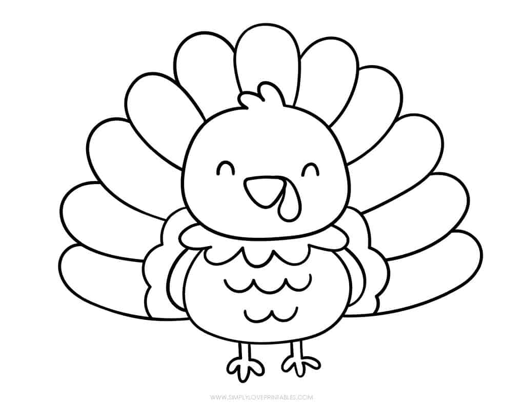 Simply Love Printables Cute Coloring Thanksgiving Pages 2022