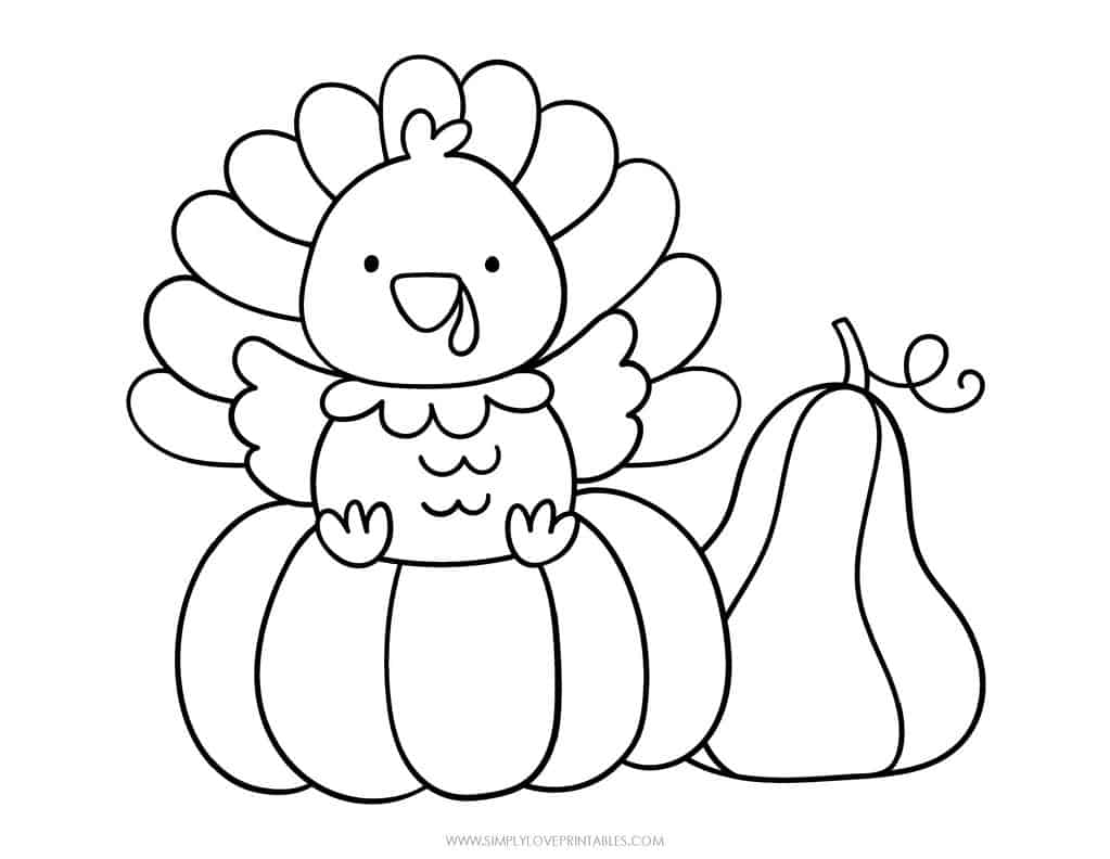 Simply Love Printables Cute Coloring Thanksgiving Pages 2022