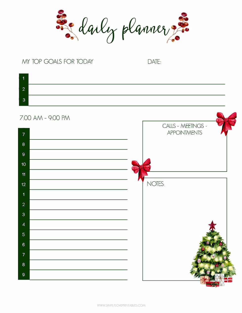 Free December Planning Pages | Simply Love Printables