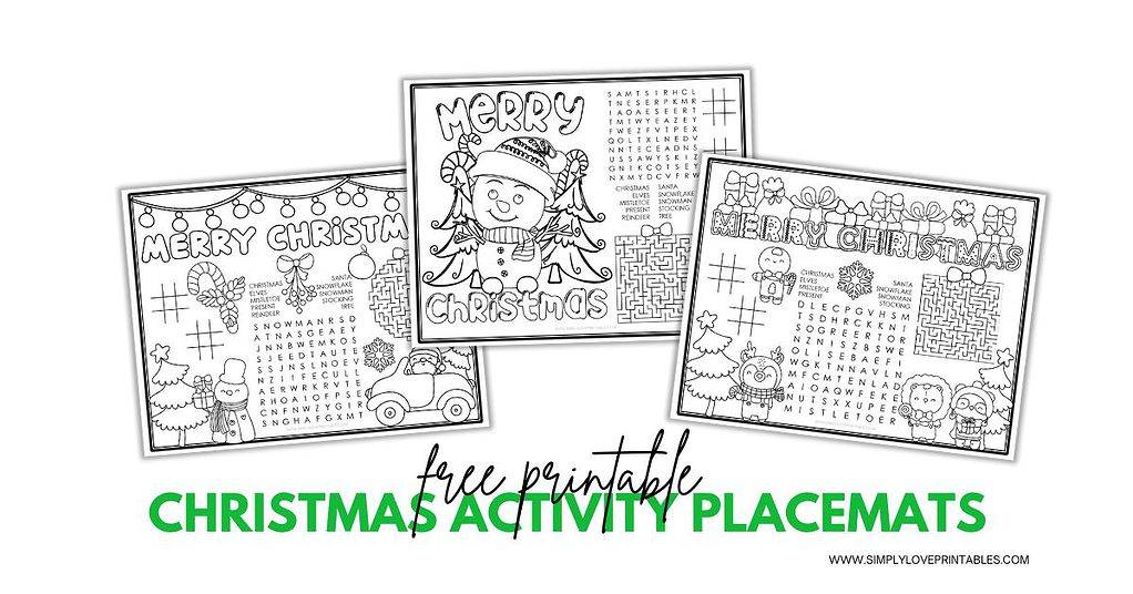 Simply Love Printables Christmas Activity Placemats