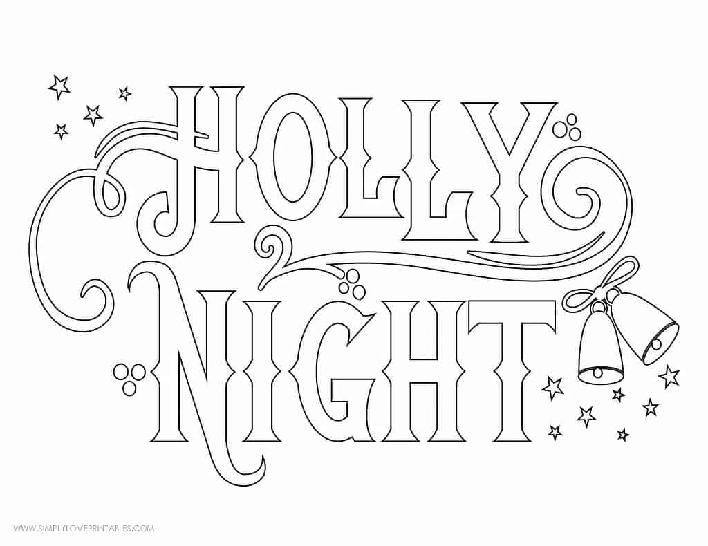 Simply Love Printables Free Printable Christmas Holiday Coloring Page