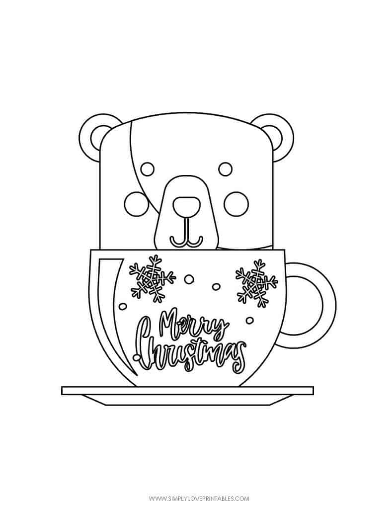 Simply Love Printables Free Printable Christmas Holiday Coloring Page