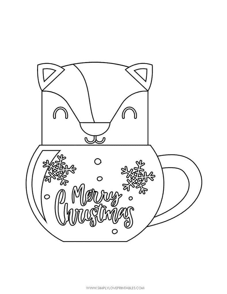 Simply Love Printables Free Printable Christmas Holiday Coloring Page