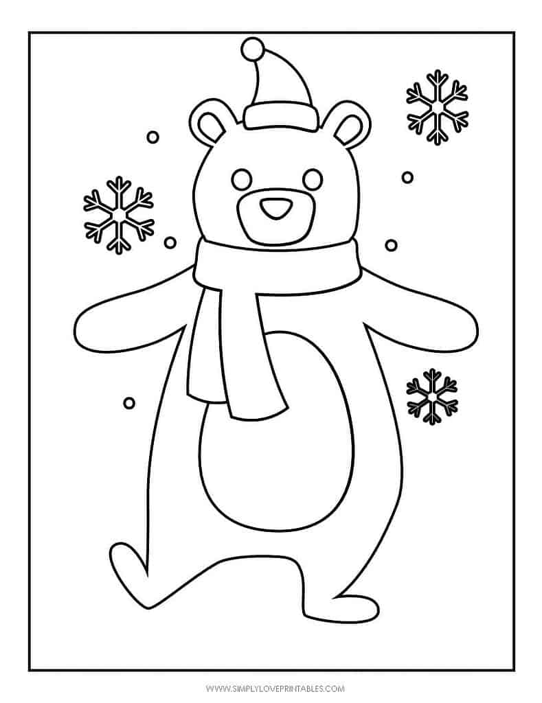 Simply Love Printables Free Printable Christmas Holiday Coloring Page