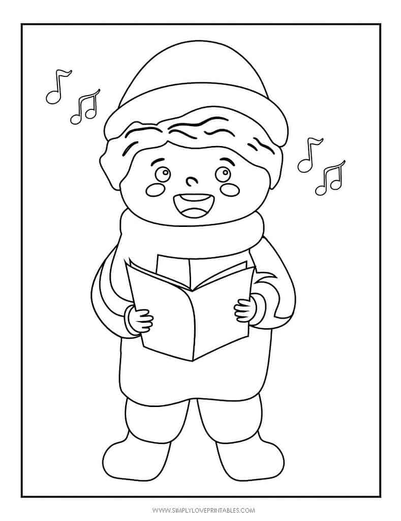 Simply Love Printables Free Printable Christmas Holiday Coloring Page