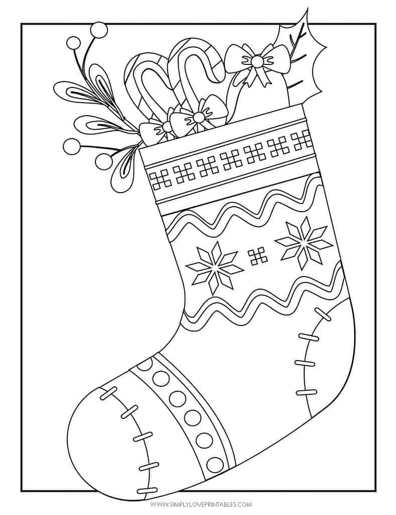Simply Love Printables Free Printable Christmas Holiday Coloring Page