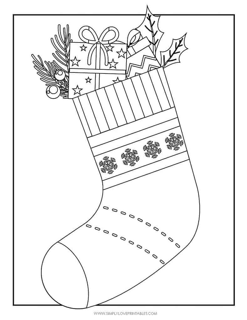 Simply Love Printables Free Printable Christmas Holiday Coloring Page