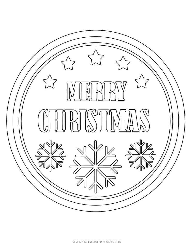 Simply Love Printables Free Printable Christmas Holiday Coloring Page