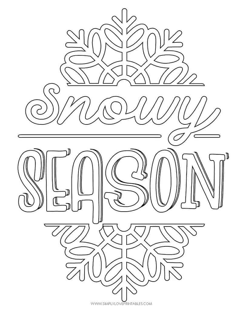 Simply Love Printables Free Printable Christmas Holiday Coloring Page