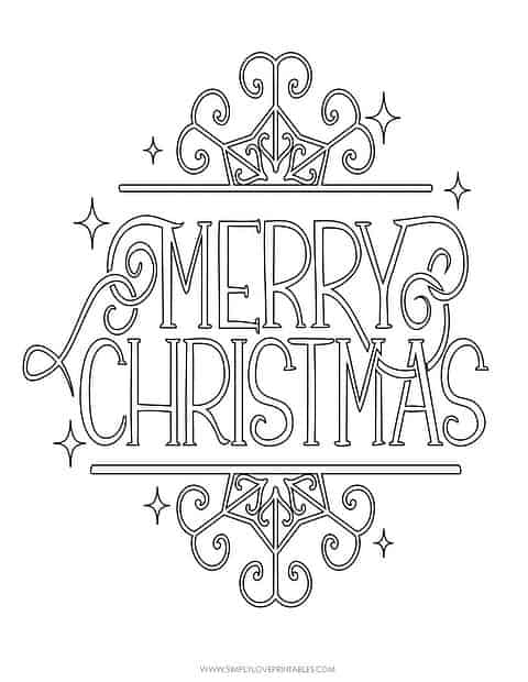 Free Printable Christmas Coloring Pages | Simply Love Printables