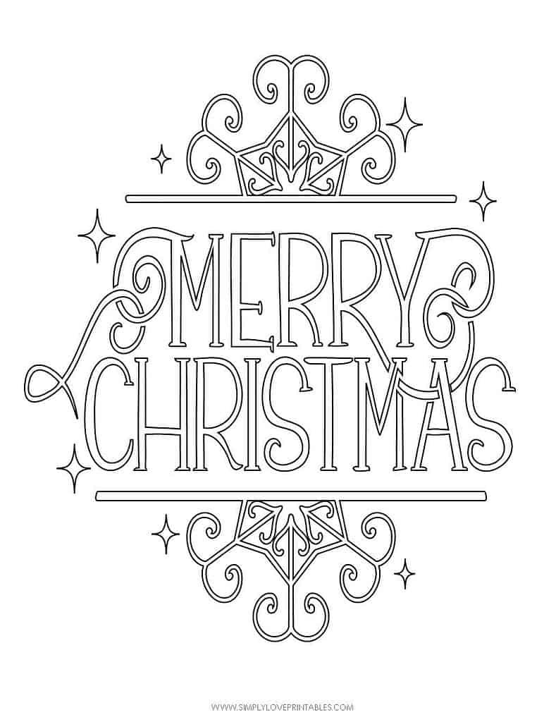 Simply Love Printables Free Printable Christmas Holiday Coloring Page