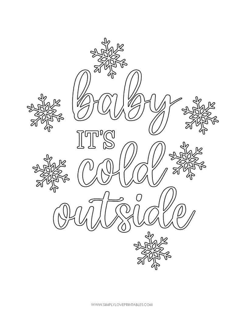 Simply Love Printables Free Printable Christmas Holiday Coloring Page