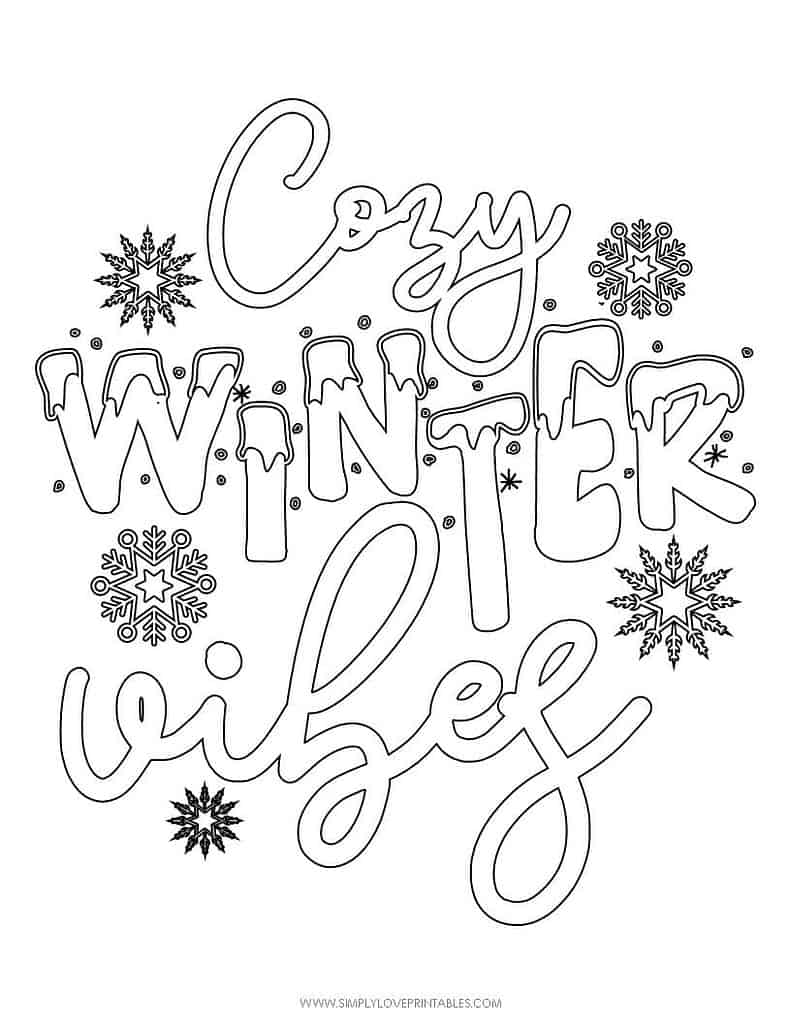 Simply Love Printables Free Printable Christmas Holiday Coloring Page