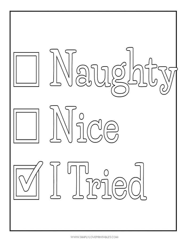 Simply Love Printables Free Printable Christmas Holiday Coloring Page