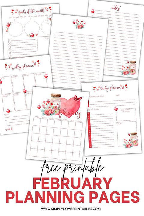 Free Planning Pages to Help You Get Organized in February