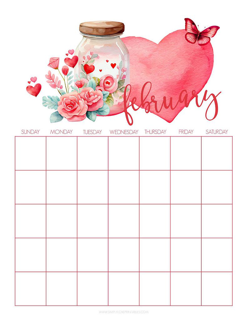 Simply Love Printables February Planning Pages 2023 Full Set Calendar