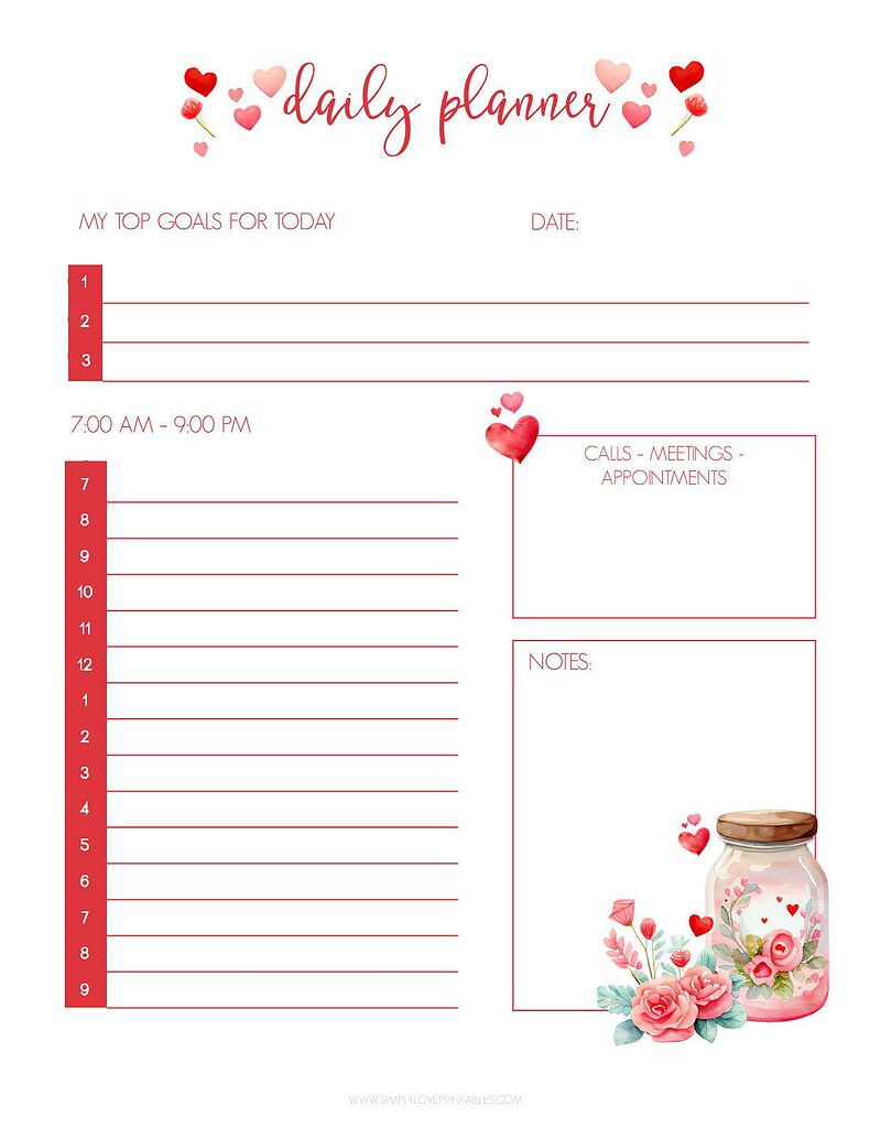Simply Love Printables February Planning Pages 2023 Full Set Daily Plans