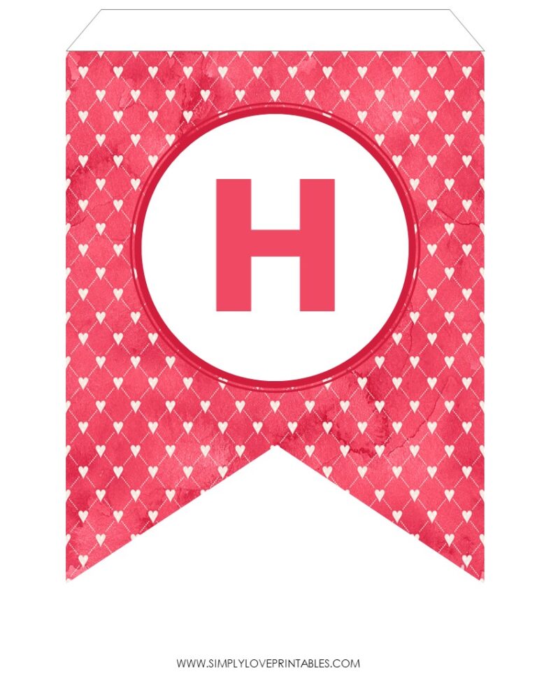 Free Printable Valentine's Day Banner | Simply Love Printables