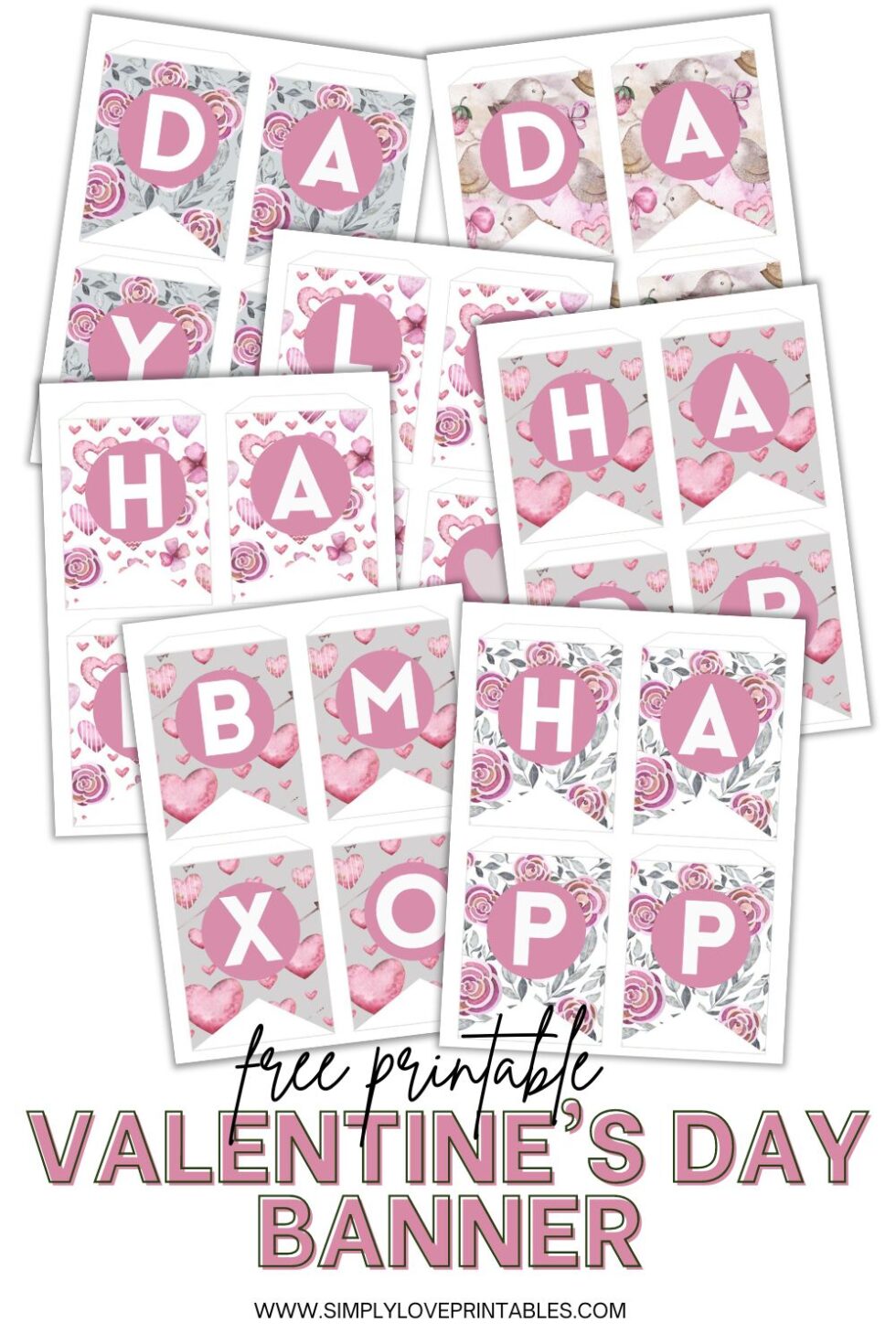 Free Printable Valentine's Day Banner | Simply Love Printables