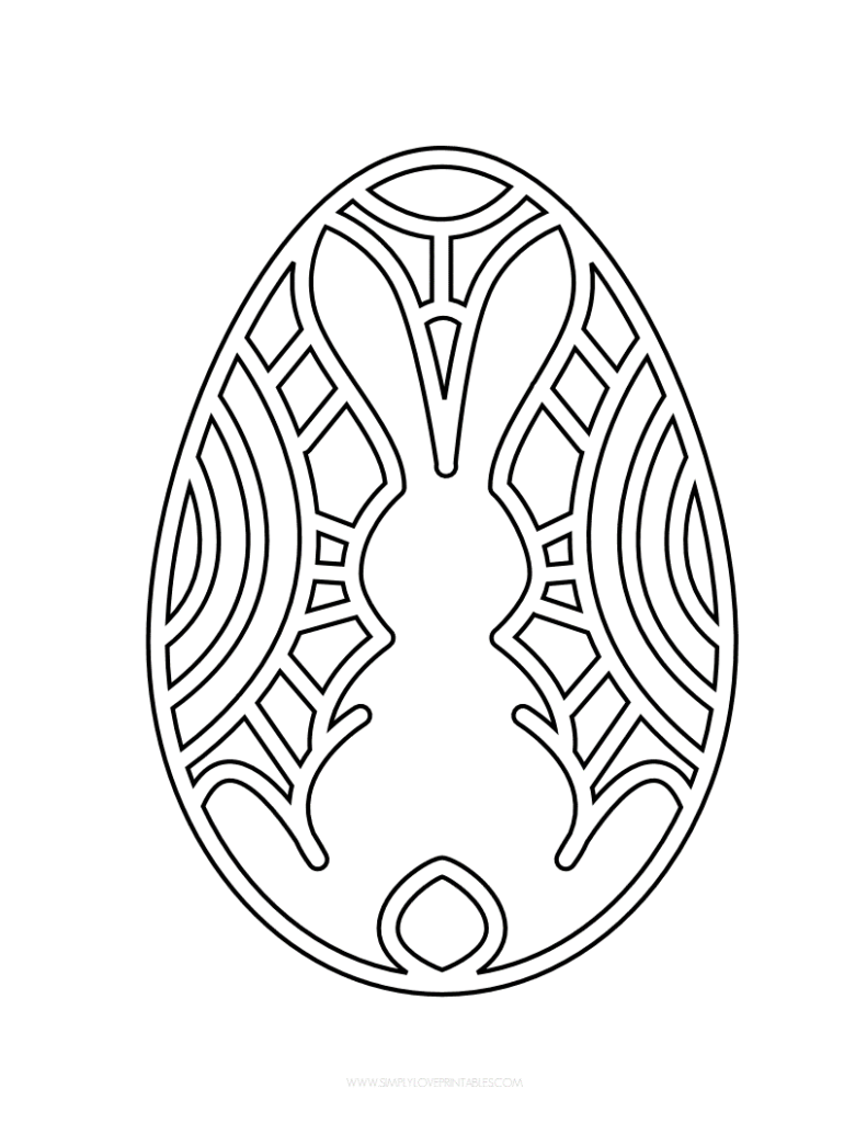 Easter Egg Coloring Page Bunny SimplyLovePrintables (15)
