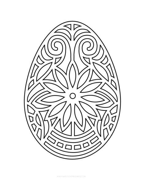 Free Printable Easter Egg Coloring Pages | Simply Love Printables