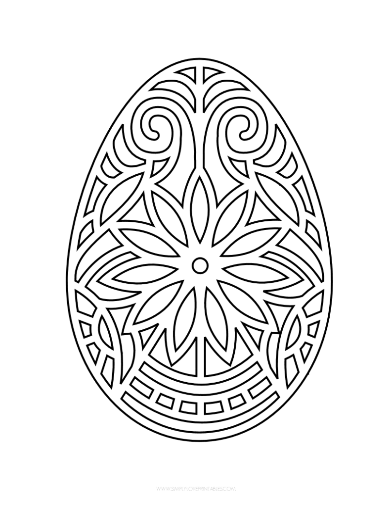 Easter Egg Coloring Page SimplyLovePrintables
