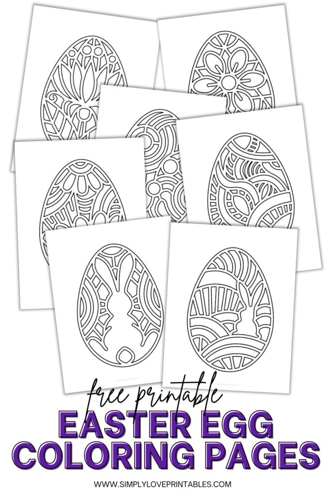 Free Printable Easter Egg Coloring Pages Pin Image