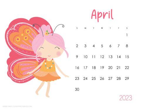 Free Printable April 2023 Calendars Simply Love Printables