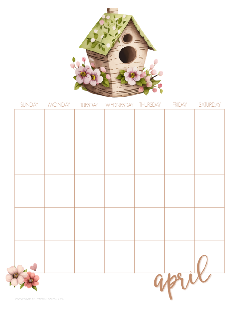 Simply Love Printables April Calendar Planning Pages 2023